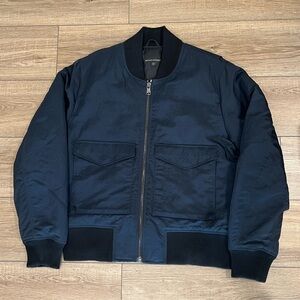 Banana Republic Men's navy blue bomber jacket